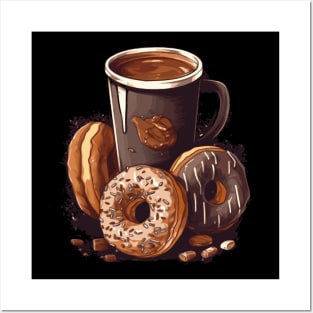 Donut And Coffee Posters and Art